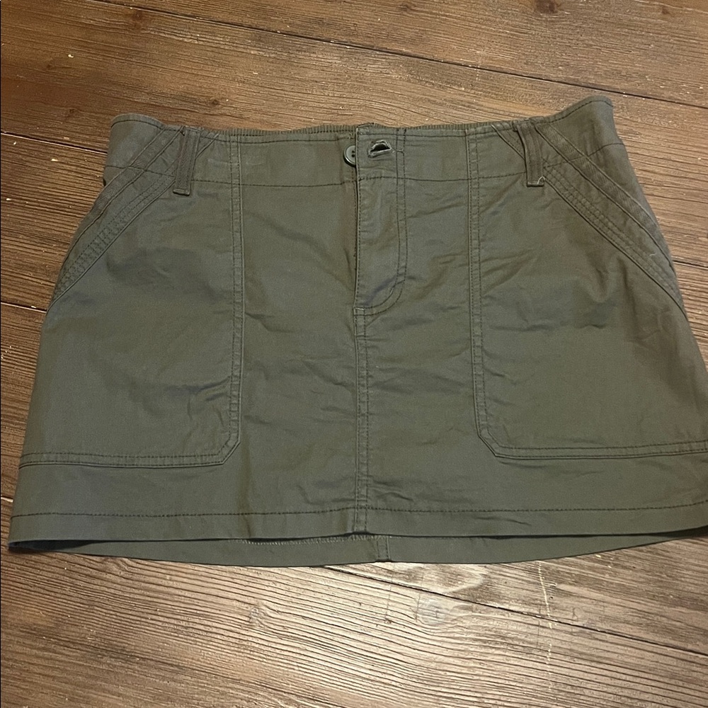 Olive Green Mini Skirt